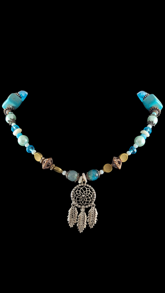 Dream Catcher Necklace and Bracelet Set